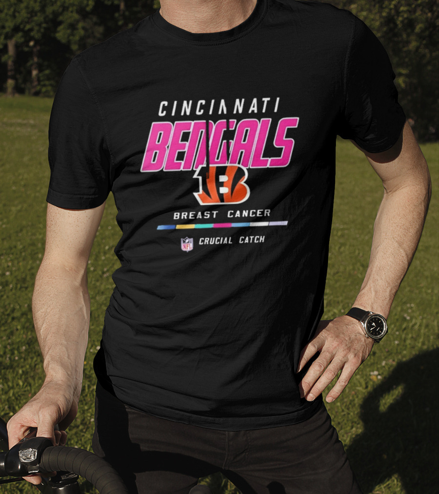 Cincinnati Bengals NFL Crucial Catch Breast Cancer Awareness Pink T-Shirt