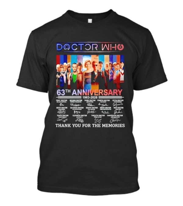 Doctor Who 63rd Anniversary 1963 2026 Thank You For The Memories T-Shirt