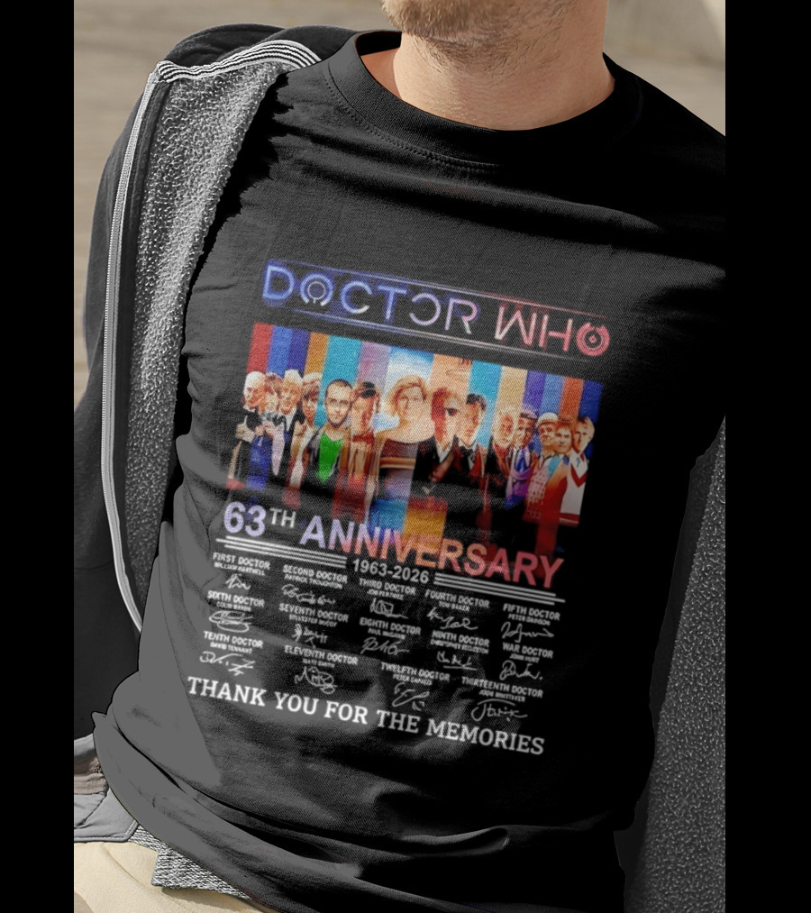 Doctor Who 63rd Anniversary 1963 2026 Thank You For The Memories T-Shirt