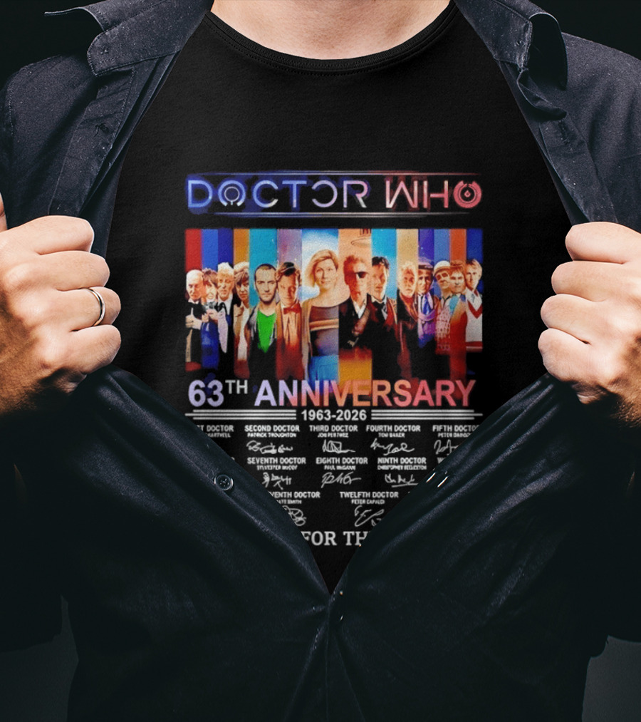 Doctor Who 63rd Anniversary 1963 2026 Thank You For The Memories T-Shirt