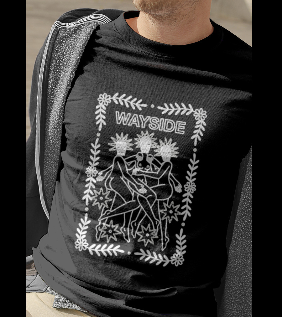 Wayside Ghosts Occult Gothic Skeleton Sunflower Dance T-Shirt