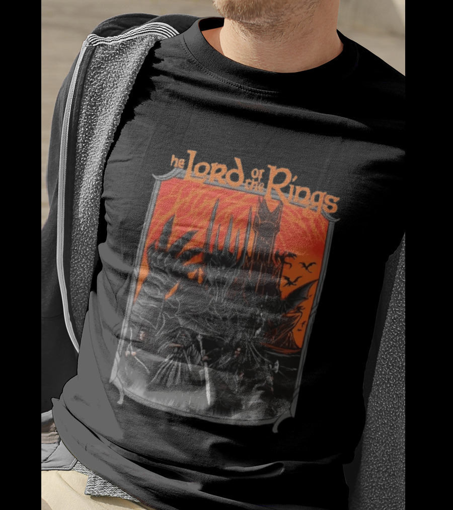 The Lord Of The Rings Sauron Aragorn Legolas Gandalf Gimli Fellowship Movie T-Shirt