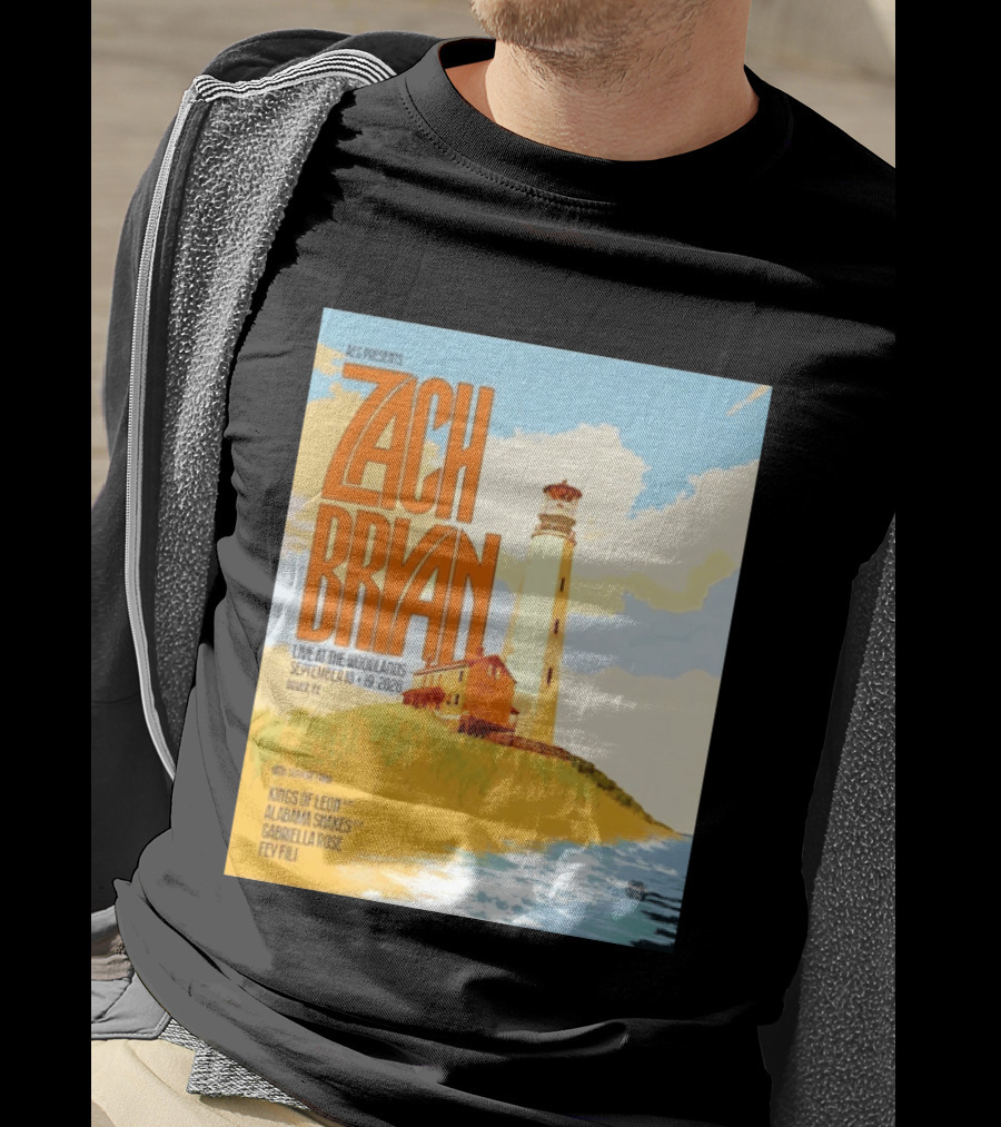 Zach Bryan Live At The Woodlands September 18 19 2026 Dover DE Kings Of Leon Alabama Shakes Gabriella Rose Feyi Fuli Concert T-Shirt