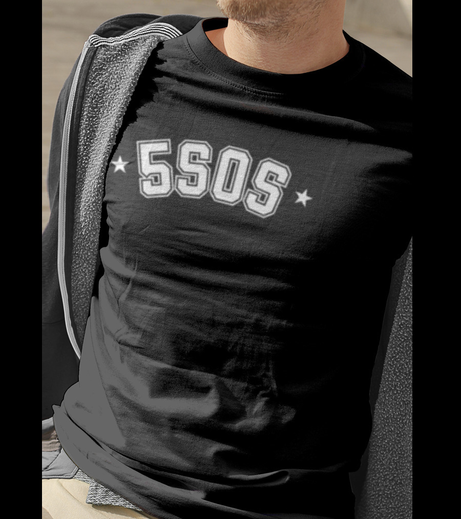 Summer Brothers Store 5SOS Band Featuring Bold Typography And Star Accents T-Shirt
