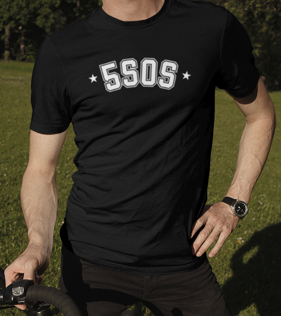 Summer Brothers Store 5SOS Band Featuring Bold Typography And Star Accents T-Shirt