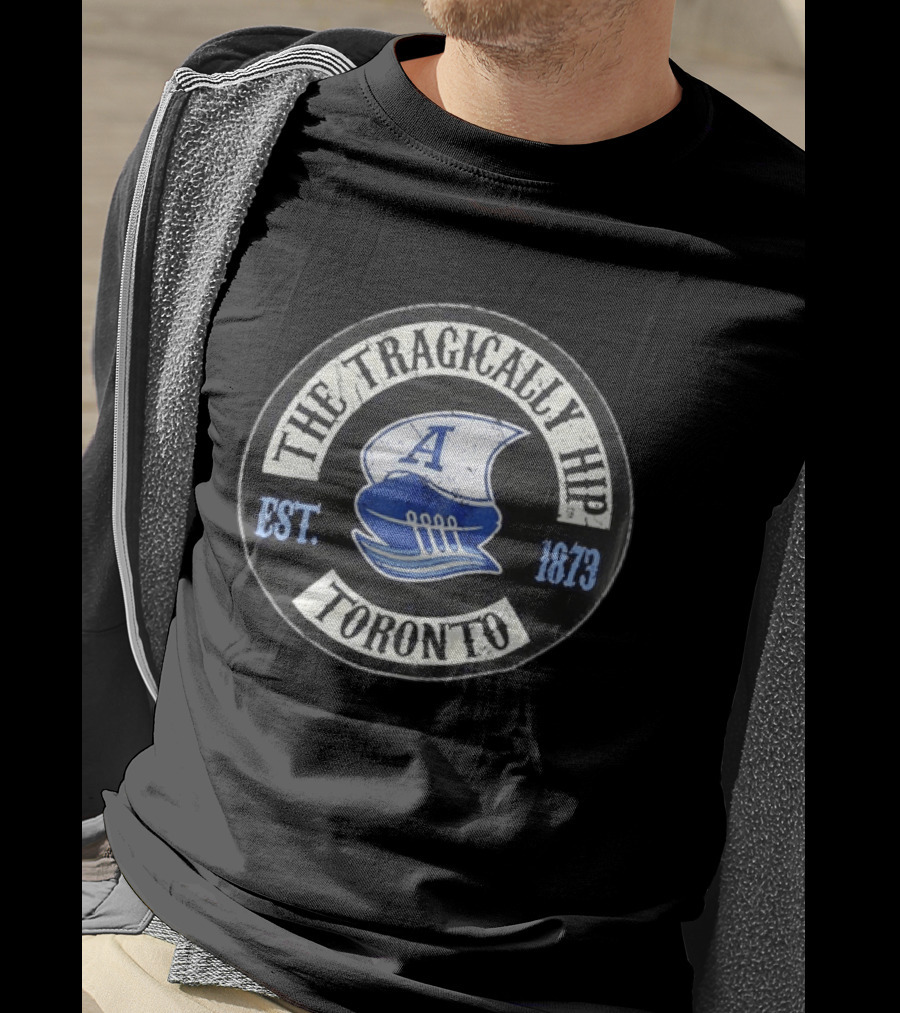 The Tragically Hip Toronto Est 1873 Distressed Football Helmet T-Shirt
