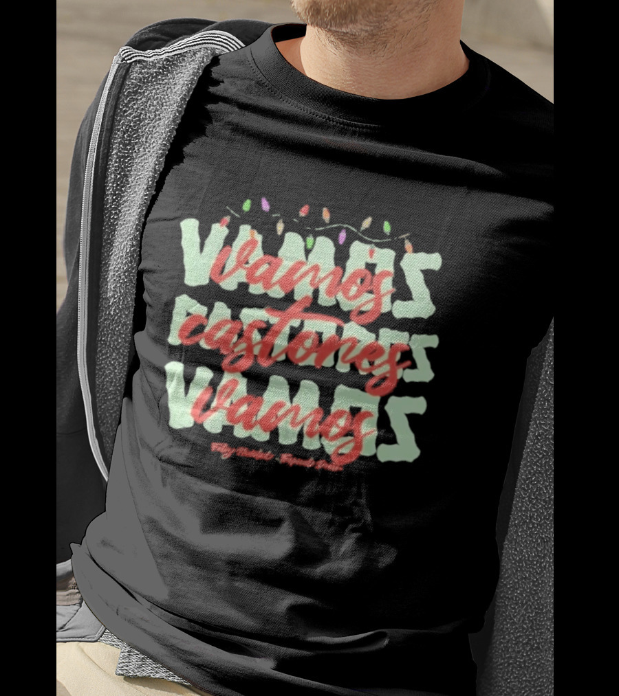 Vamos Castores Vamos Lightning Christmas Holiday Lights T-Shirt