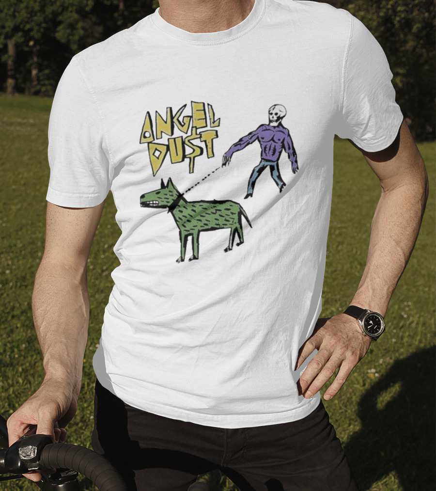 Angel Dust Skeleton Walking Dog T-Shirt