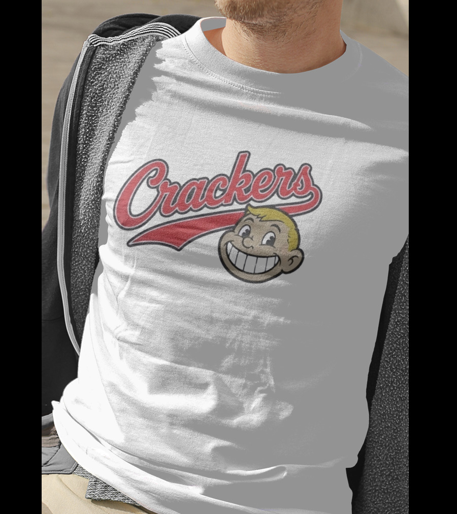 Crackers Vintage Cartoon Style Blonde Boy Smiling T-Shirt