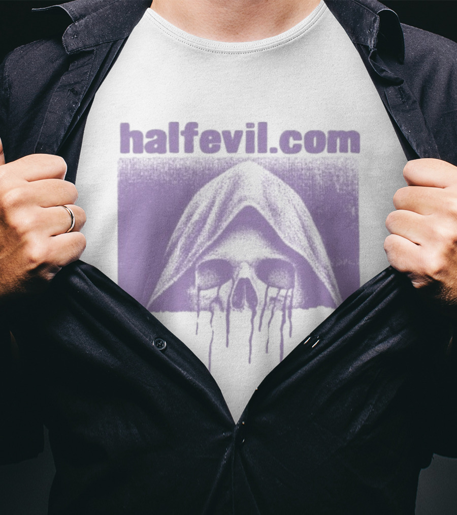 Halfevil.com Hooded Skull Dripping Half Evil Store Week 2 $3.33 T-Shirt