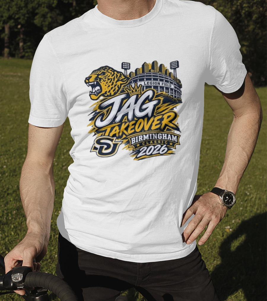 Legion Field Jag Takeover Birmingham Classic 2026 Stadium And Jaguar T-Shirt