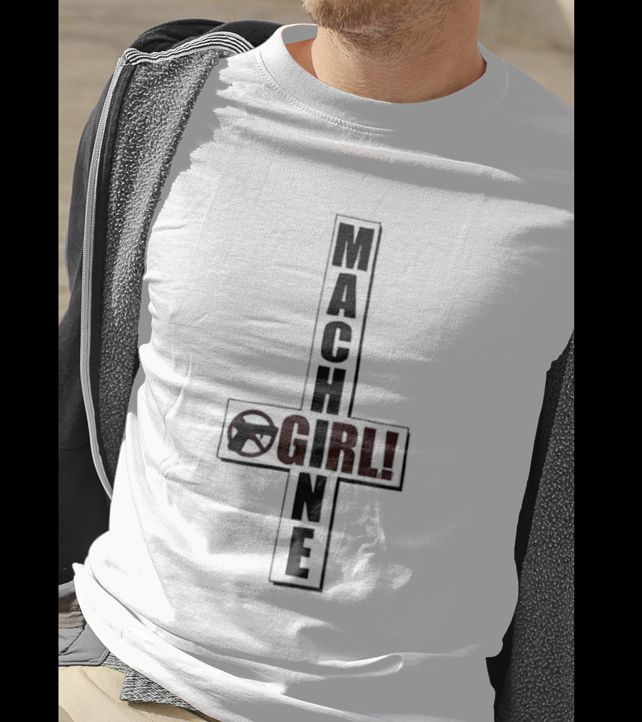 Machine Girl Band Electronic Music Logo Cross T-Shirt