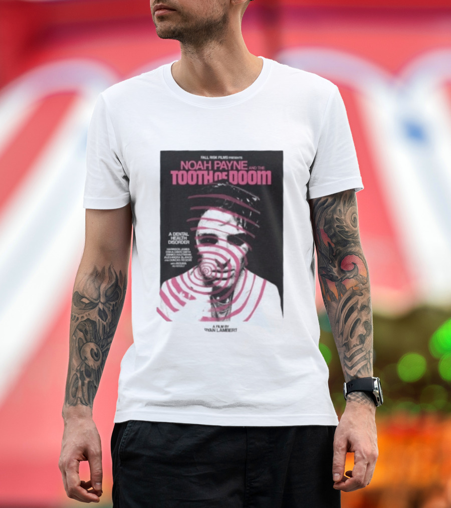 Fall Risk Films Presents Noah Payne And The Tooth Of Doom A Dental Health Disorder Film By Niallbenson Caoimhin Paxton Declan Beggs T-Shirt