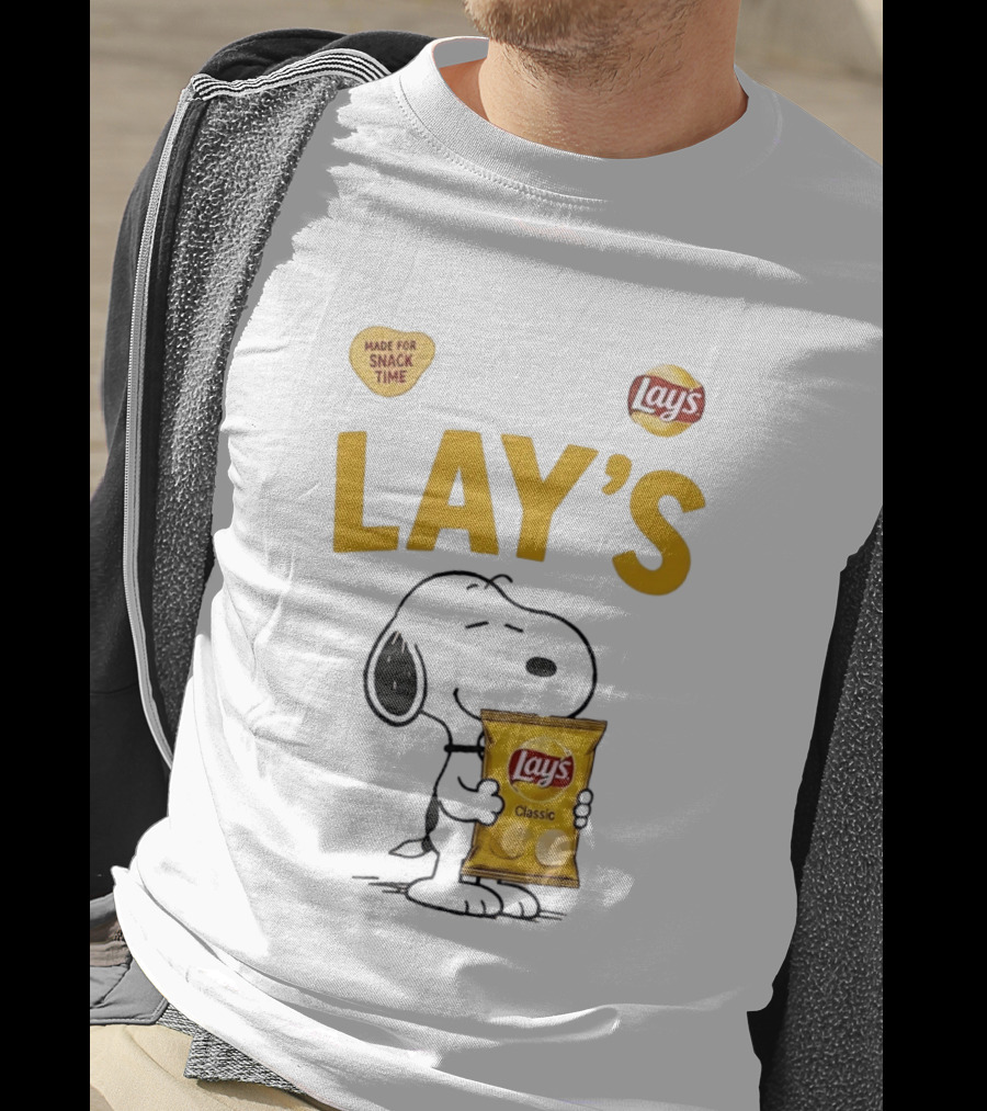 Snoopy Lay's Classic Made For Snack Time Peanuts T-Shirt