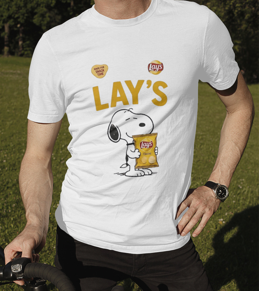 Snoopy Lay's Classic Made For Snack Time Peanuts T-Shirt