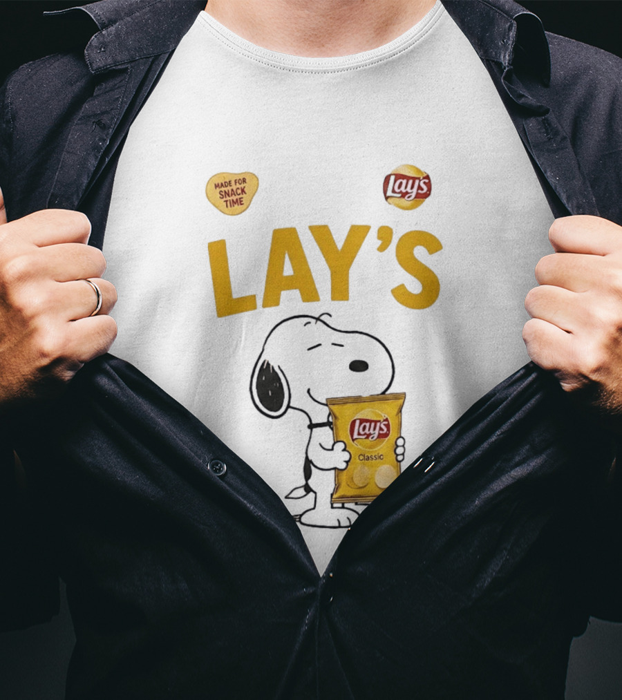 Snoopy Lay's Classic Made For Snack Time Peanuts T-Shirt