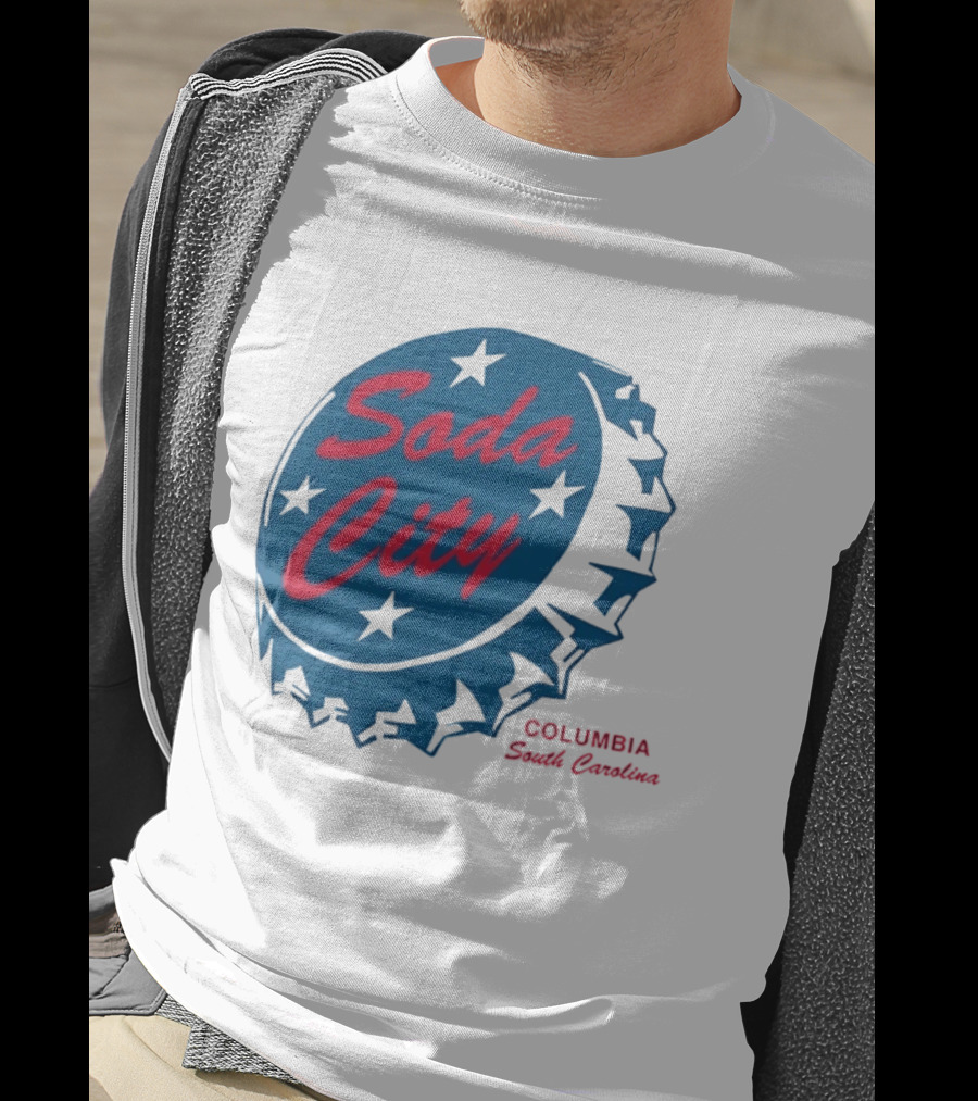 Soda City Columbia South Carolina Bottle Cap Stars T-Shirt