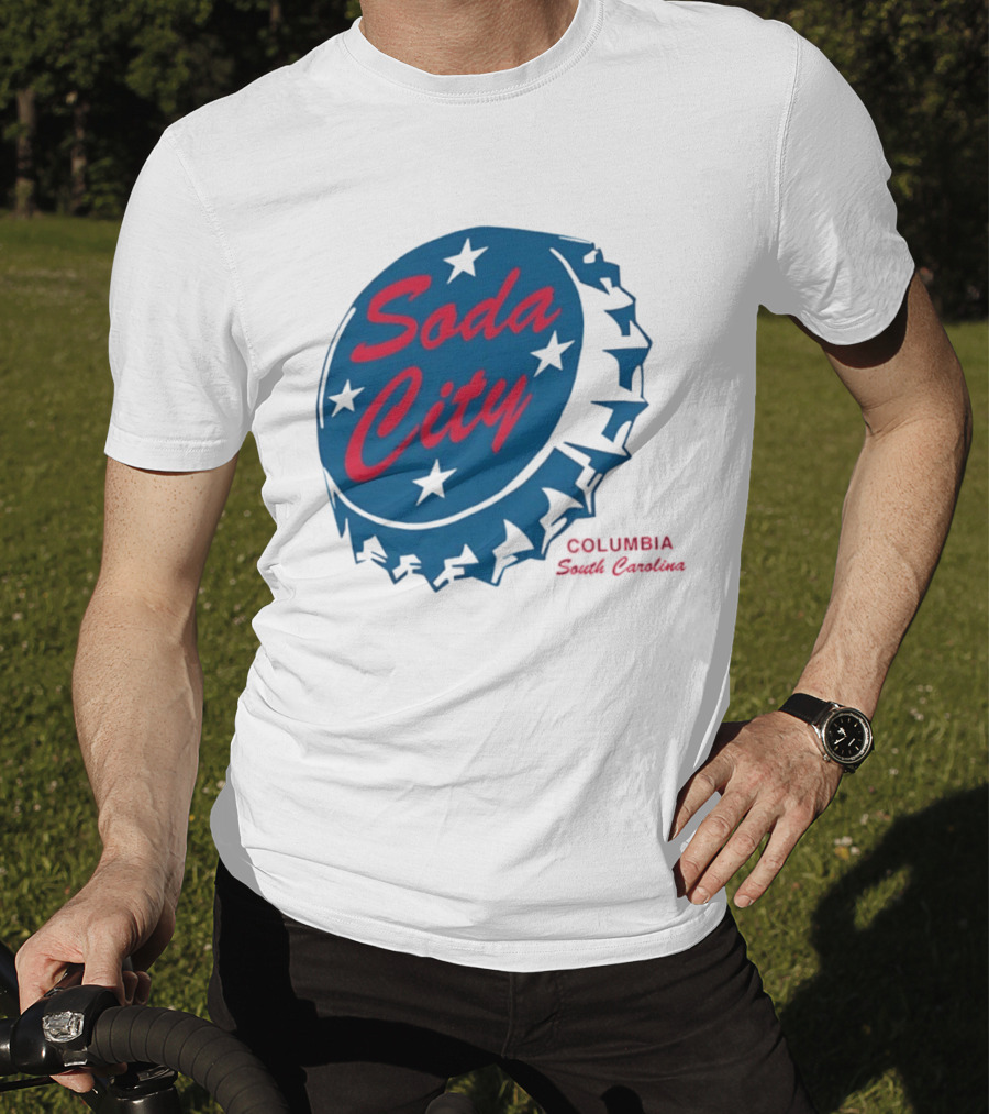Soda City Columbia South Carolina Bottle Cap Stars T-Shirt