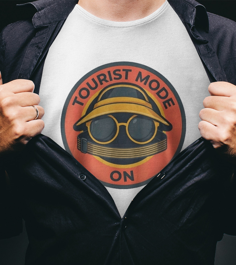 Tourist Mode On Vacation Travel Sightseeing Adventure T-Shirt