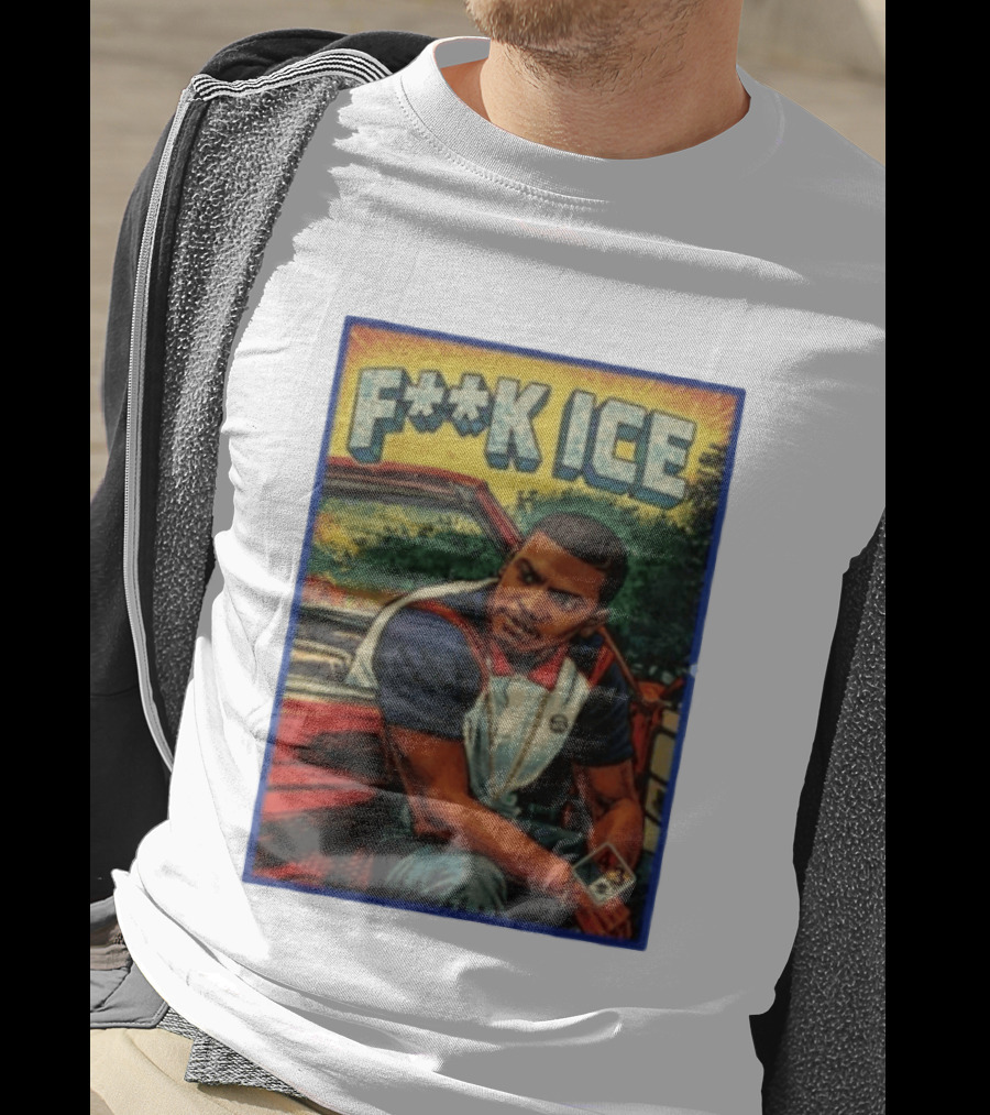 F**K ICE Tyler The Creator Style Graphic With Car And Cards T-Shirt