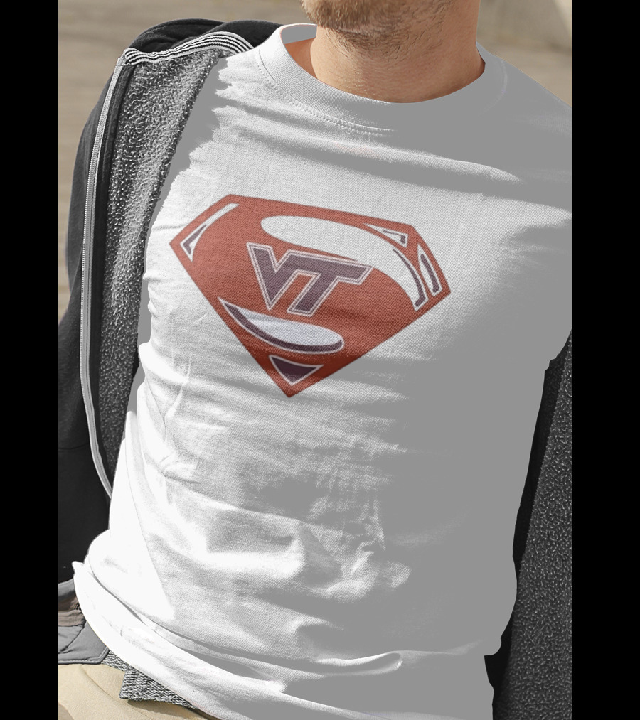 Virginia Tech Hokies VT Superman College Sports T-Shirt