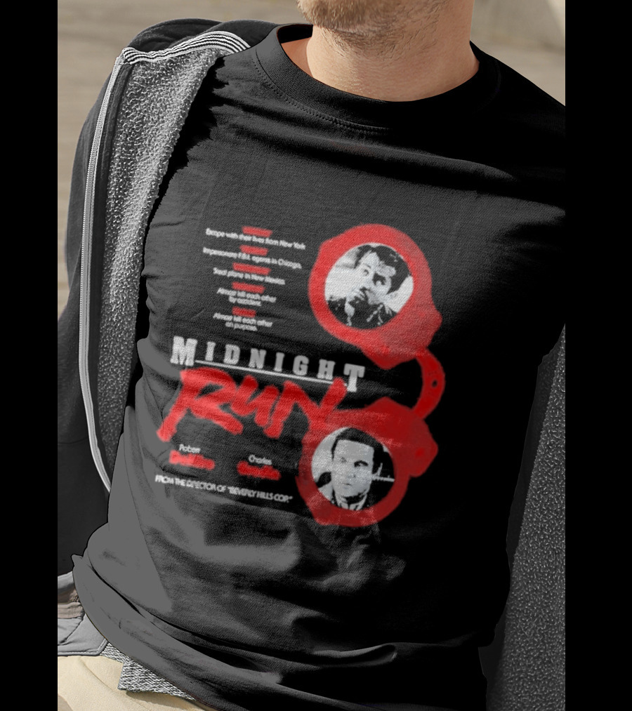 Robert De Niro Charles Grodin Midnight Run Handcuffs Movie T-Shirt