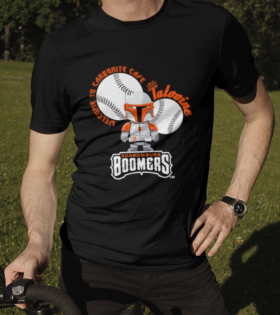 Schaumburg Boomers Welcome To Carbonite Café With Baseball And Armor T-Shirt
