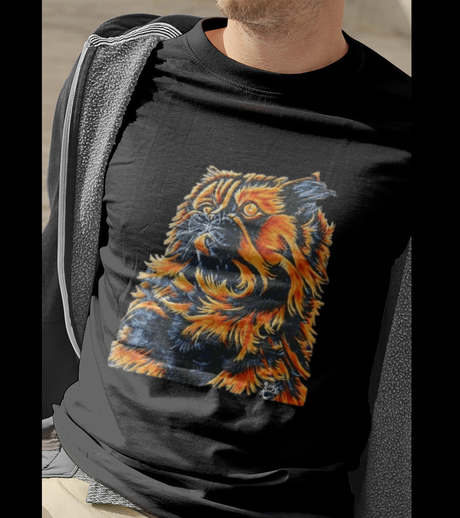 Fluffy Orange Black Tortoiseshell Persian Cat Painting 8/26 T-Shirt