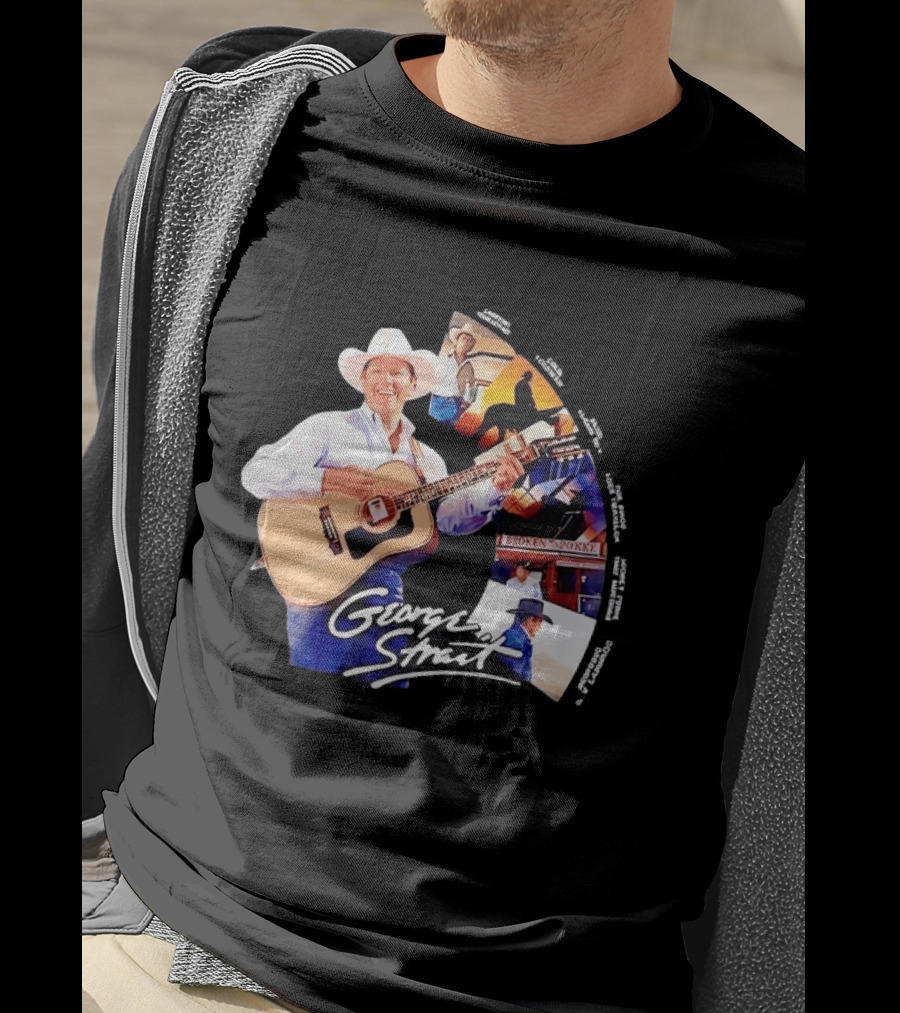 George Strait Country Music Legend Hits Amarillo By Morning Troubadour Broken Spoke Classic Songs T-Shirt