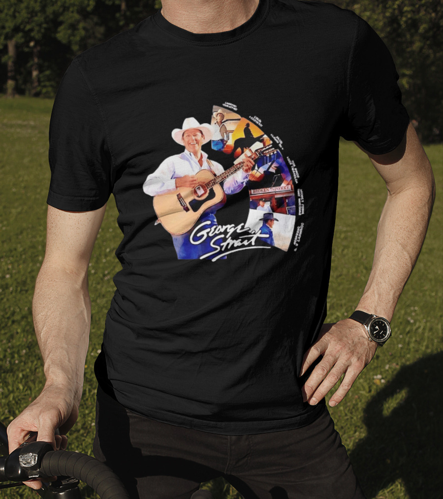 George Strait Country Music Legend Hits Amarillo By Morning Troubadour Broken Spoke Classic Songs T-Shirt