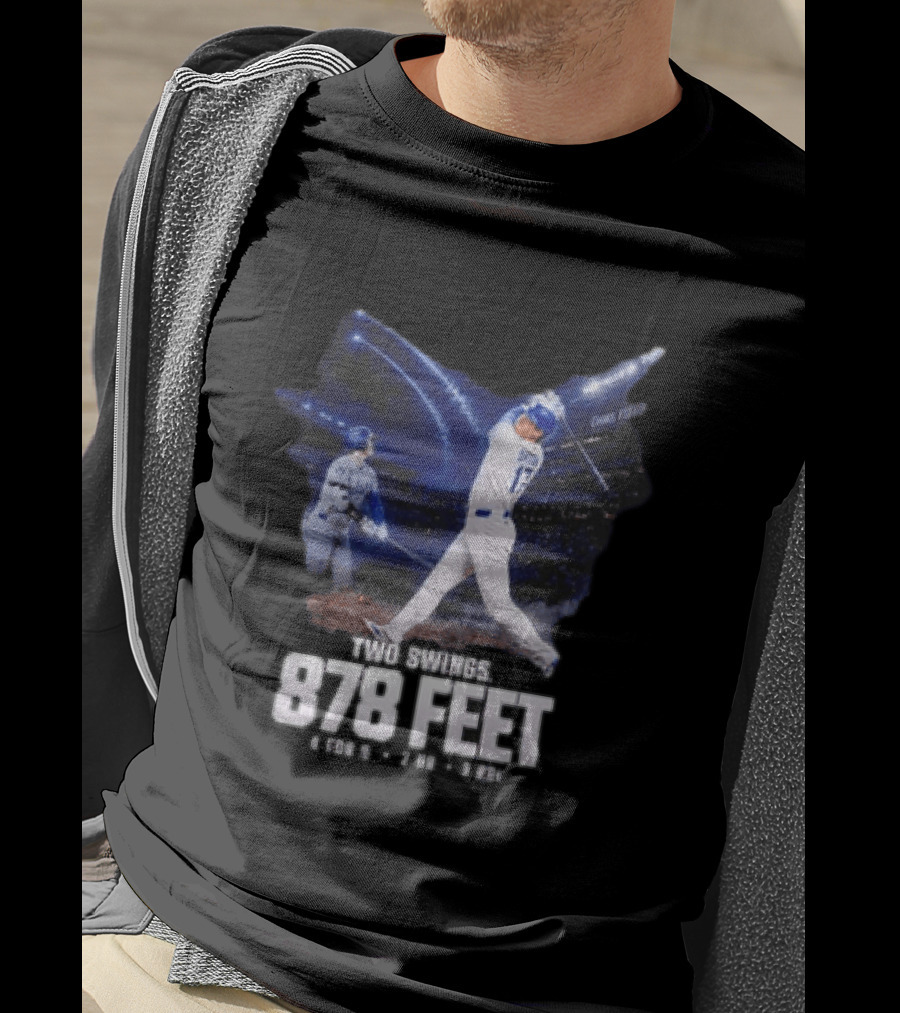 Shohei Ohtani The Shohei Show Two Swings 878 Feet LA Dodgers T-Shirt
