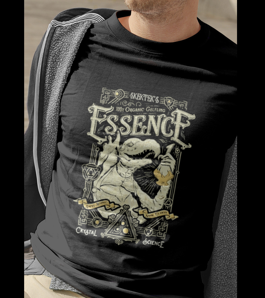 SkekTek's 100 Percent Organic Gelfling Essence Anti Aging New Elixir Crystal Science T-Shirt