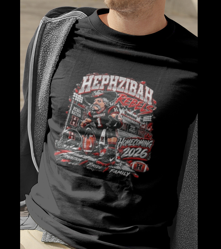 Hephzibah Rebels Rebel Nation Homecoming 2026 Tradition Pride Family Football Stadium T-Shirt