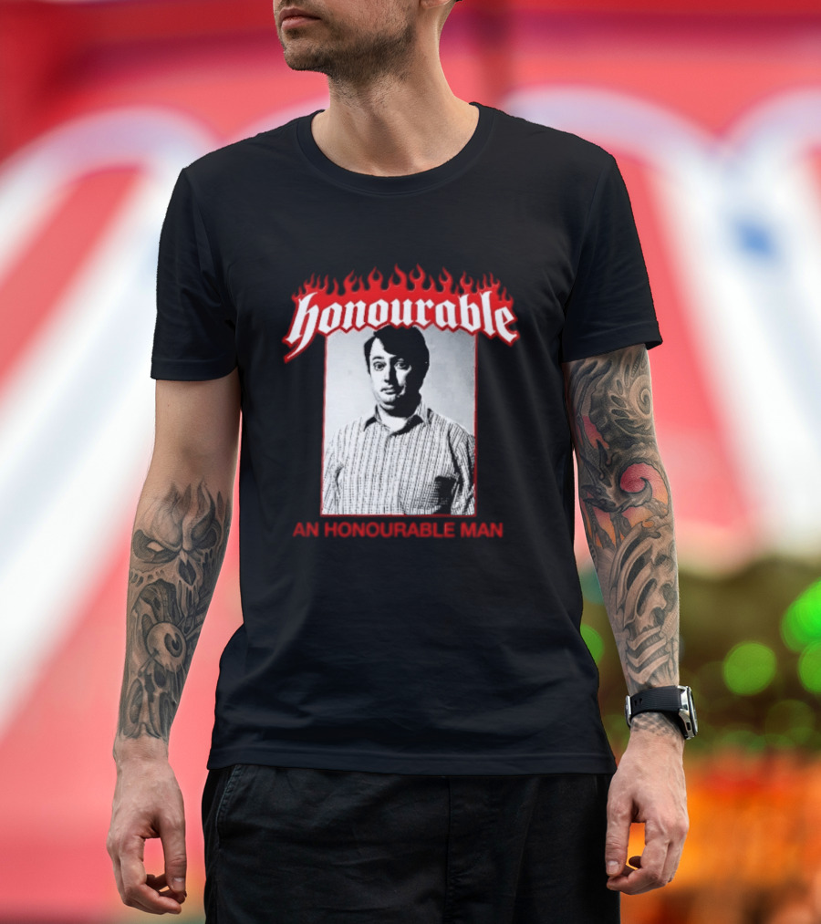 Honourable An Honourable Man Mark Corrigan Flames Frame T-Shirt