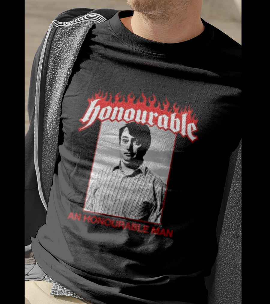 Honourable An Honourable Man Mark Corrigan Flames Frame T-Shirt
