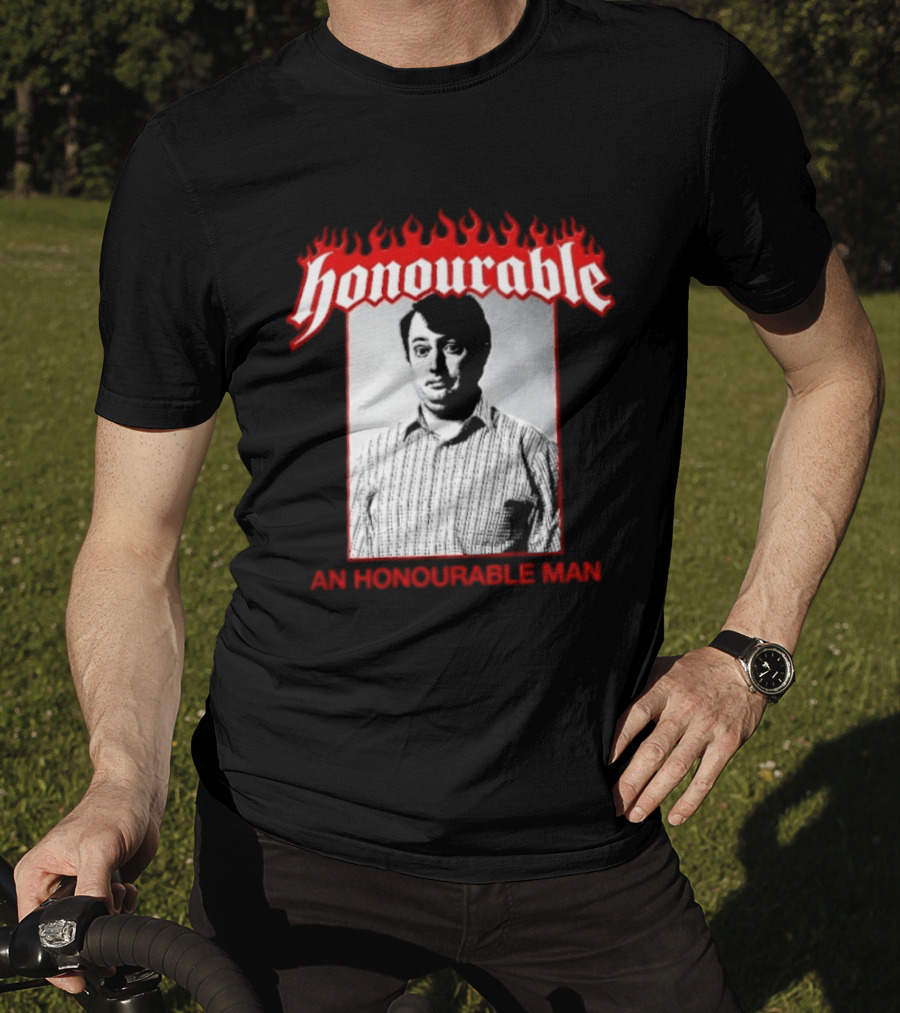 Honourable An Honourable Man Mark Corrigan Flames Frame T-Shirt