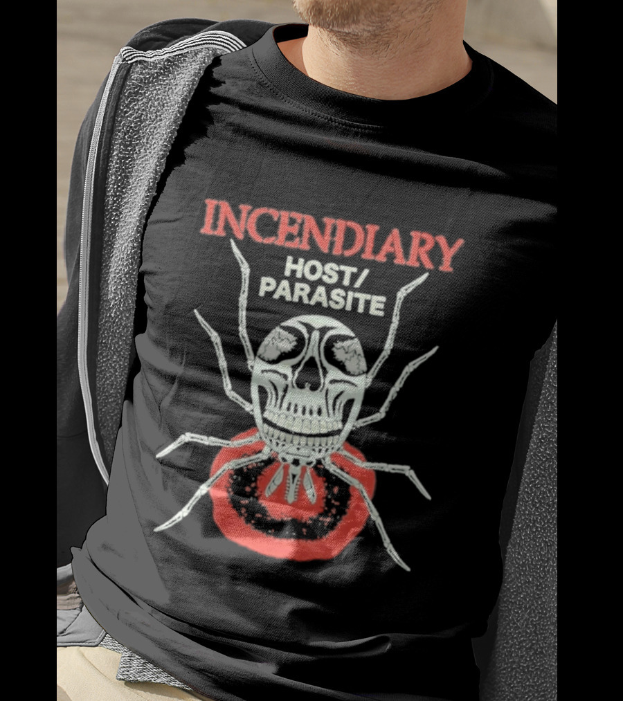 Incendiary Host Parasite Spider Skull Halloween T-Shirt