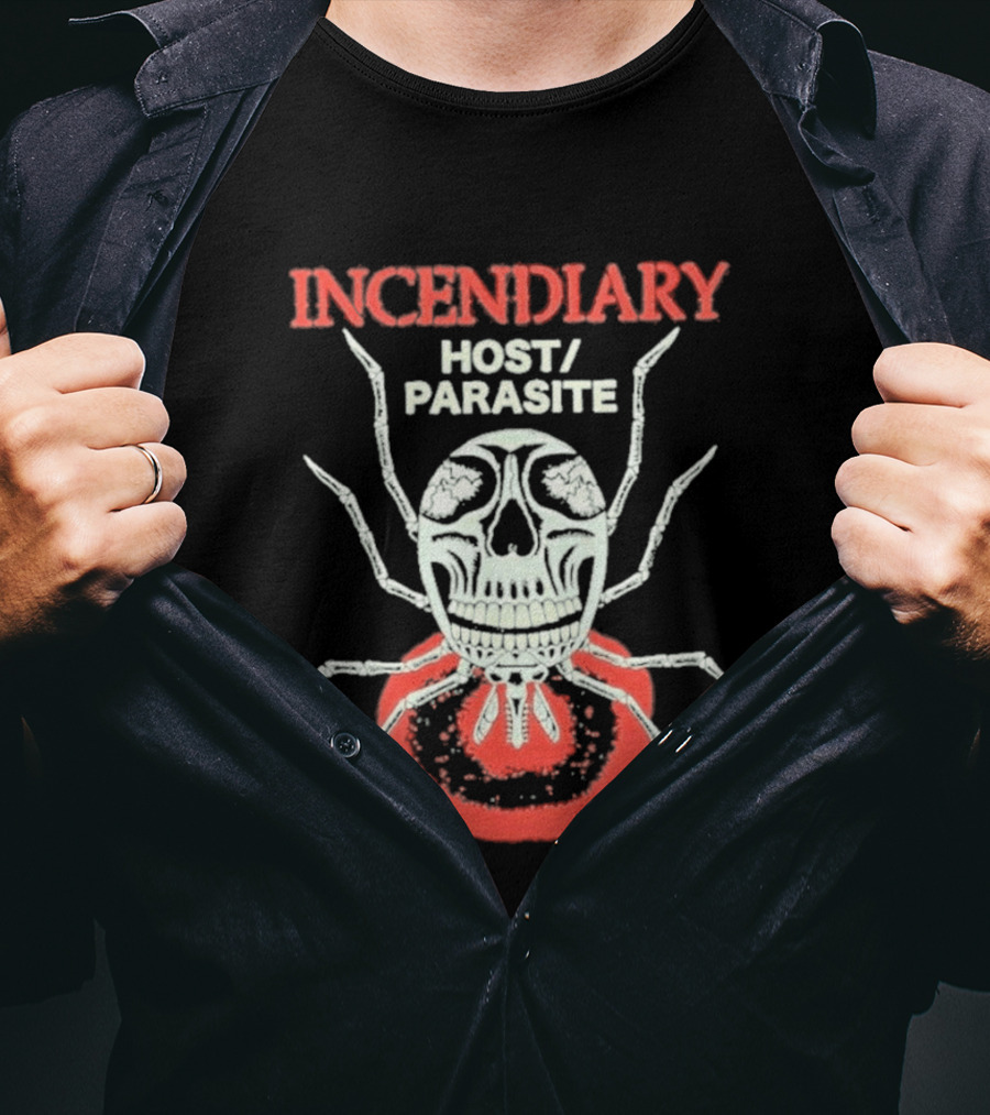 Incendiary Host Parasite Spider Skull Halloween T-Shirt