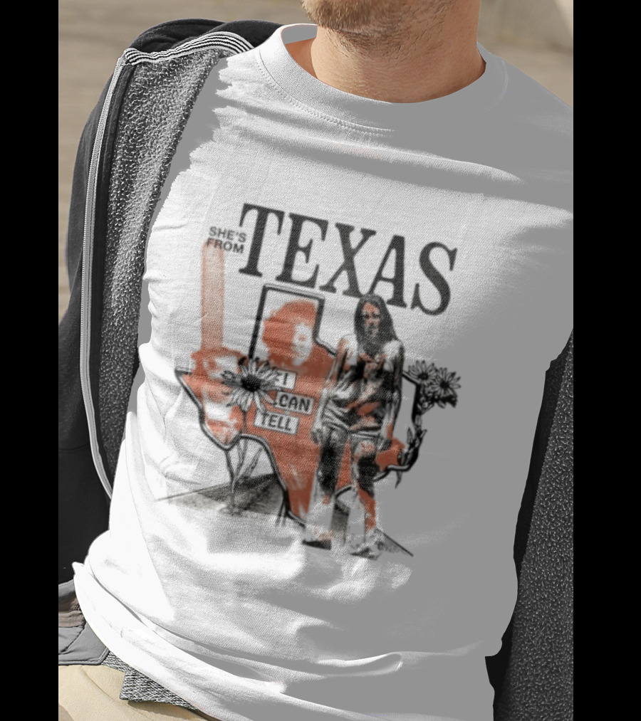 She's From Texas I Can Tell Leatherface Halloween Chainsaw T-Shirt