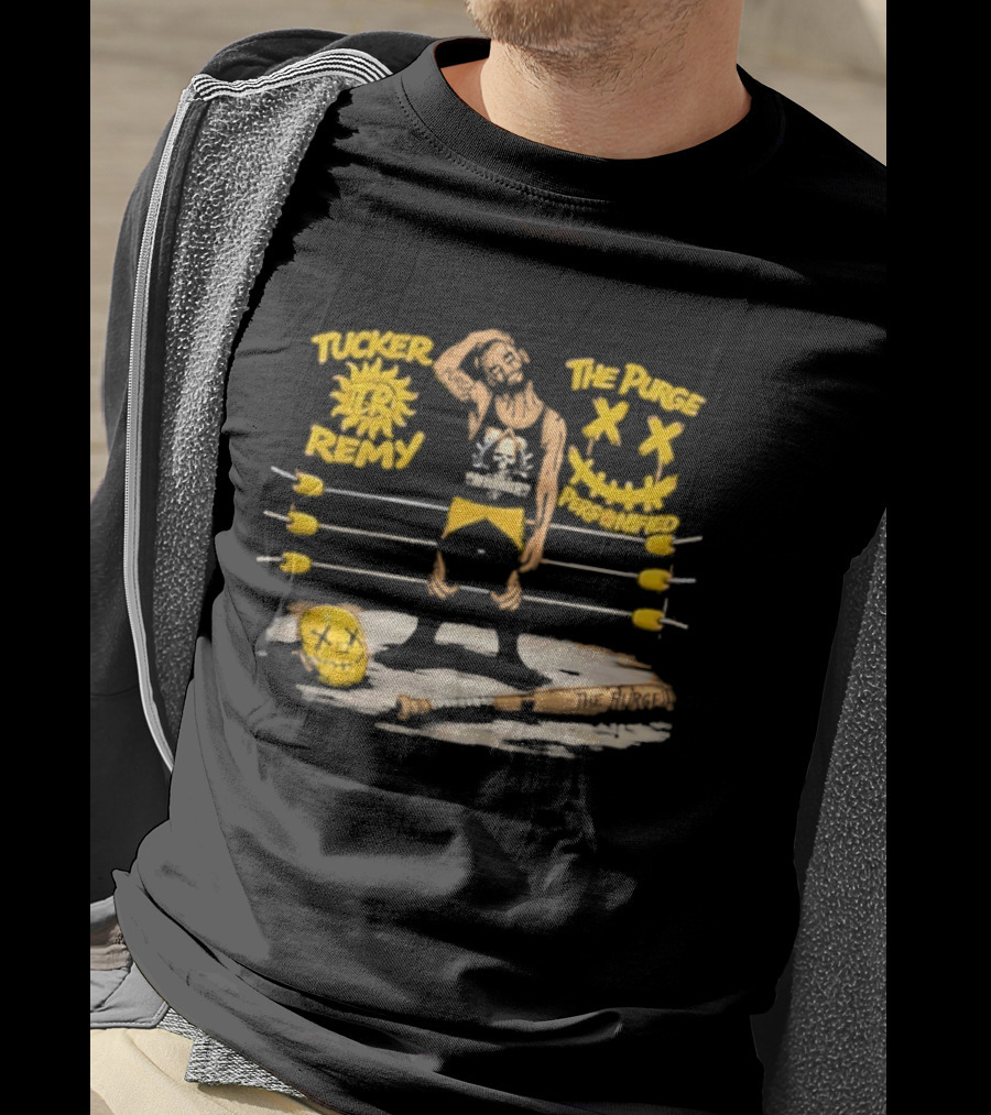 Tucker Remy The Purge Personified Wrestling Ring Bat Sun Sunflowers T-Shirt