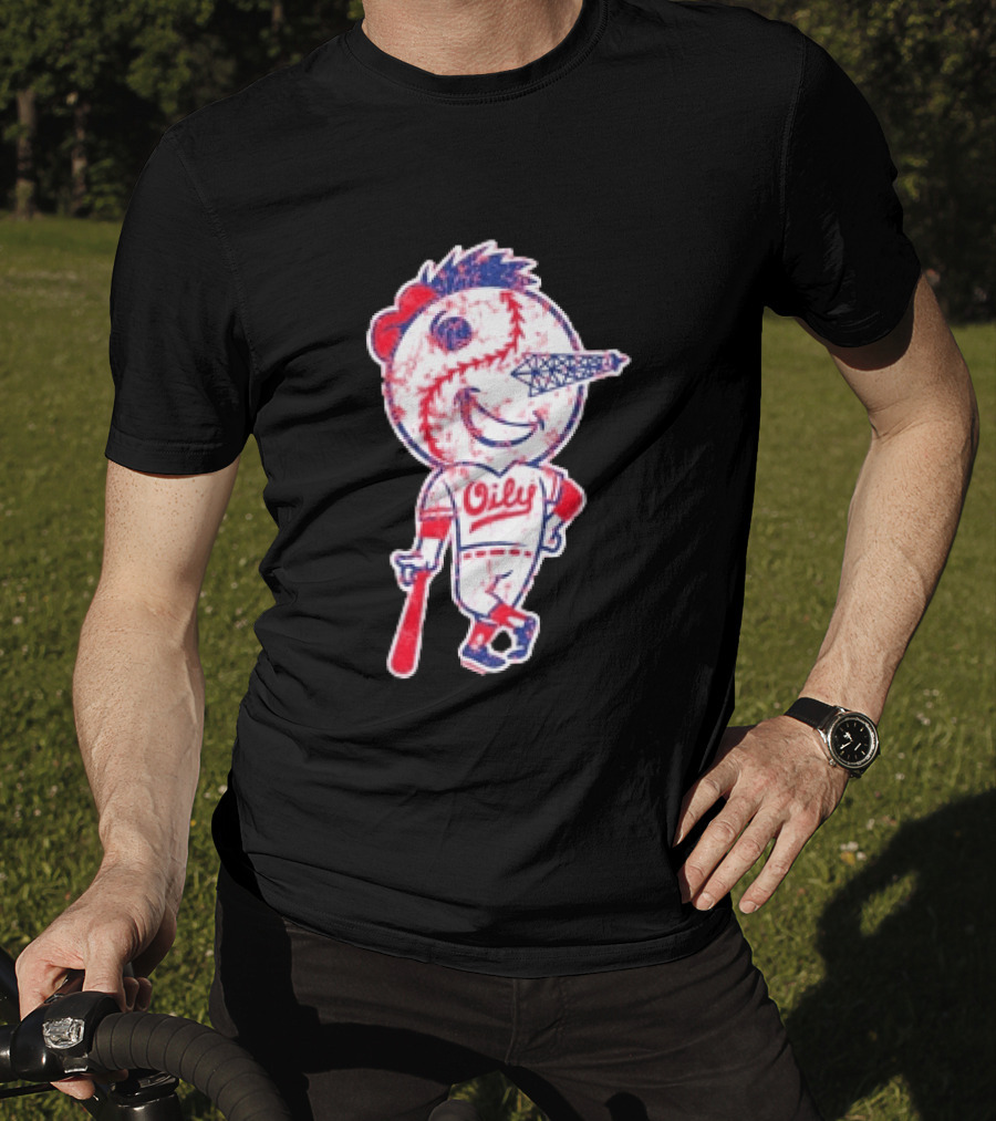 Tulsa Drillers Oily Distressed Baseball T-Shirt