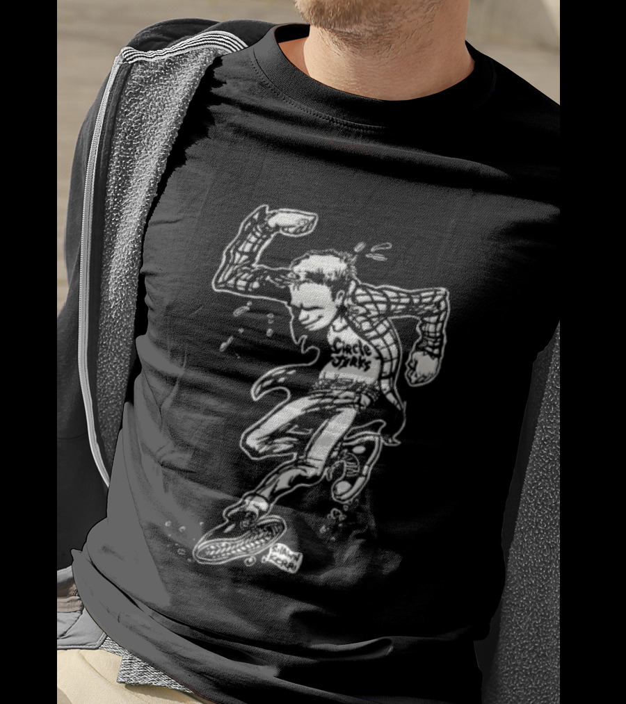 Jerks Shawn Kerri Cartoon Skanking Punk Guy Plaid Flannel T-Shirt
