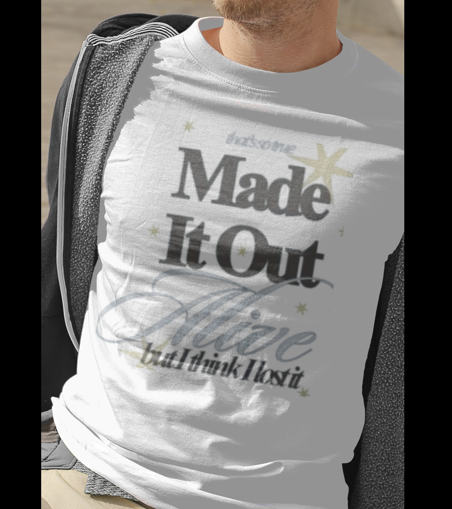 Sure, Here's A Suggested Title: "That's So True Made It Out Alive With Stars And Script T-Shirt