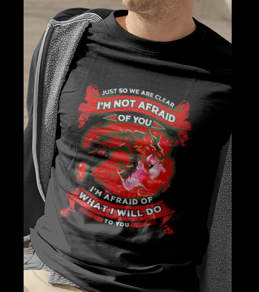 Just So We Are Clear I'm Not Afraid Of You Wolf T-Shirt