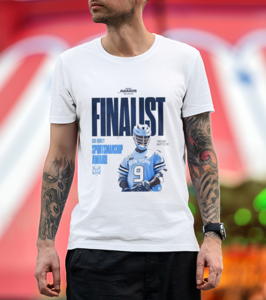 Trevor Baptiste NY Atlas 2026 Dave Huntley Sportsmanship Award Finalist New York Sports Team Number 9 T-Shirt