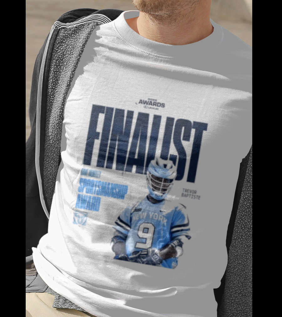Trevor Baptiste NY Atlas 2026 Dave Huntley Sportsmanship Award Finalist New York Sports Team Number 9 T-Shirt