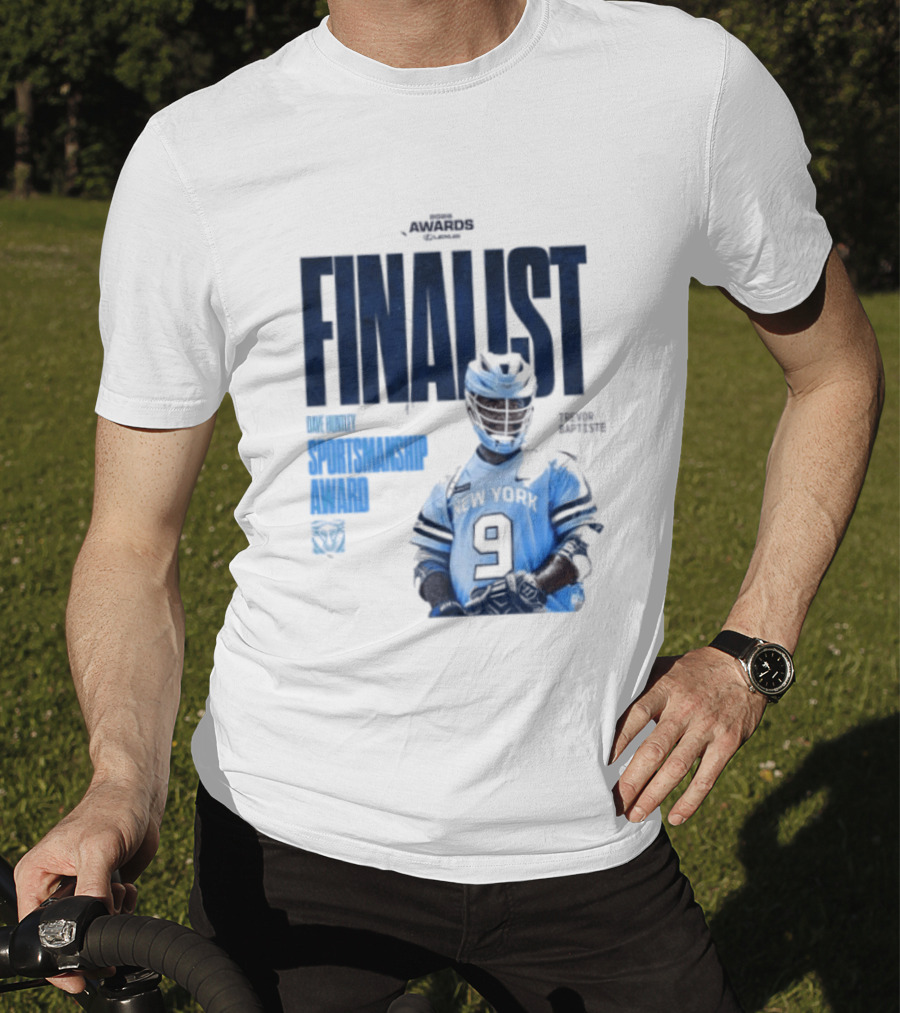 Trevor Baptiste NY Atlas 2026 Dave Huntley Sportsmanship Award Finalist New York Sports Team Number 9 T-Shirt