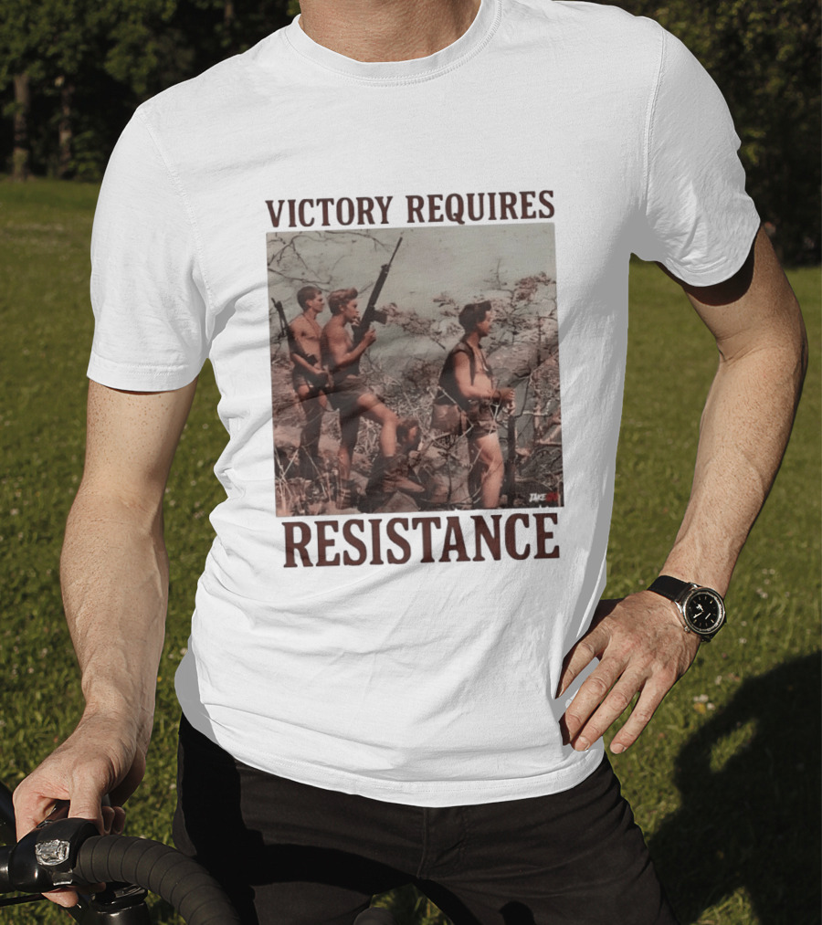 Victory Requires Resistance Military Soldiers Armed Defense T-Shirt