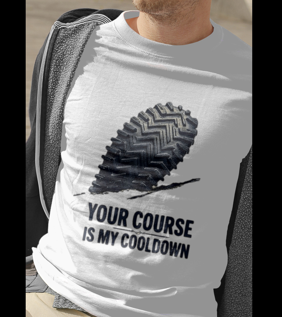Your Course Is My Cooldown Trail Running Footprint T-Shirt