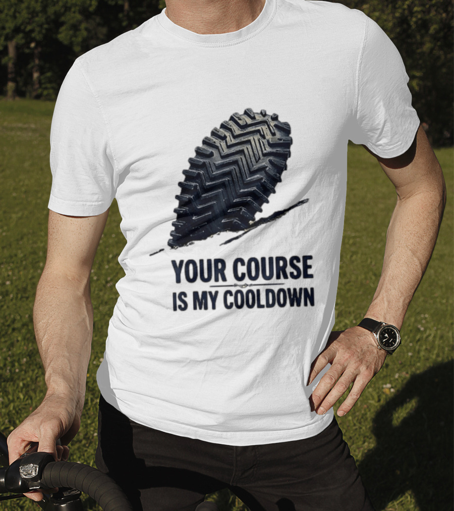 Your Course Is My Cooldown Trail Running Footprint T-Shirt